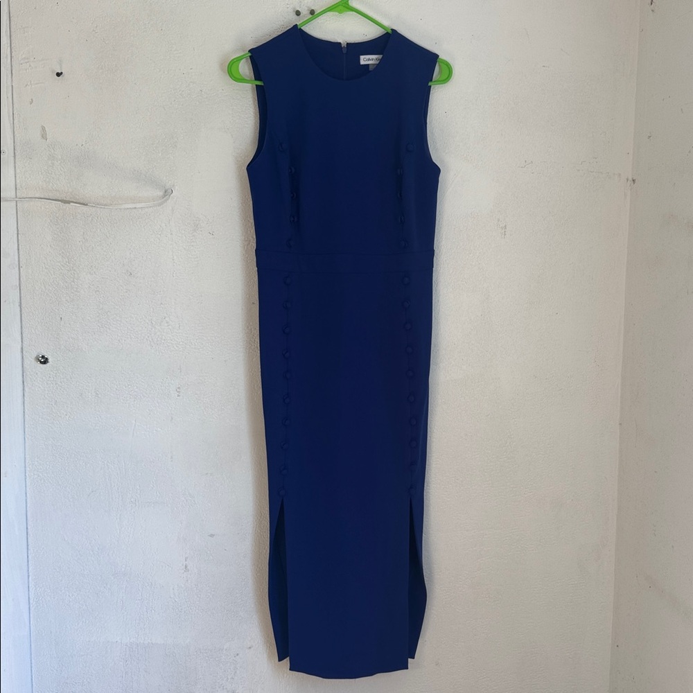 Calvin Klein Royal Blue sleeveless Dress size 4 Pre-owned - Picture 4 of 13